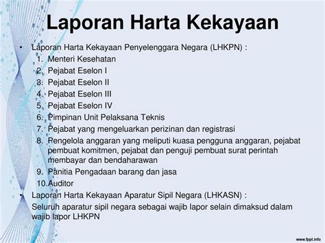 Laporan Harta Kekayaan Penyelenggara Negara Dan Aparatur Sipil Negara