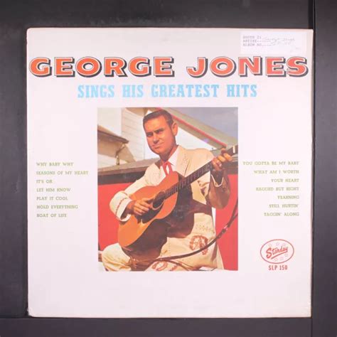 GEORGE JONES chante ses plus grands succès STARDAY GUSTO 12 LP 33