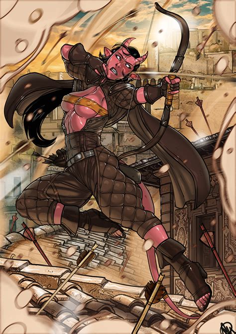 Tiefling Neva Battle Mode OC Commission By Ganassa Hentai Foundry