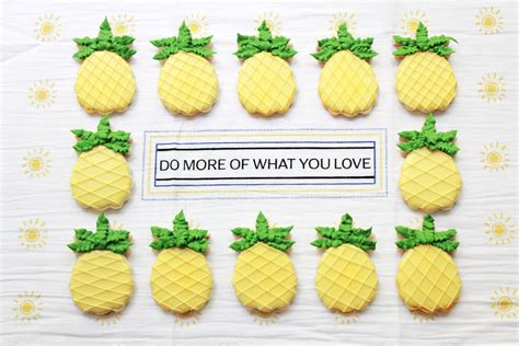 Ice Cream And Pineapple Decorated Cookie Tutorials Sweetopia