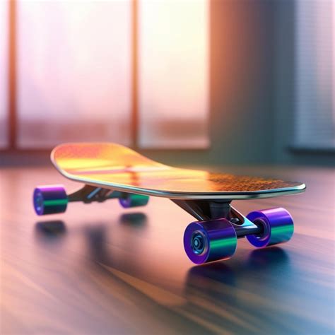 Premium Ai Image Futuristic Skateboard