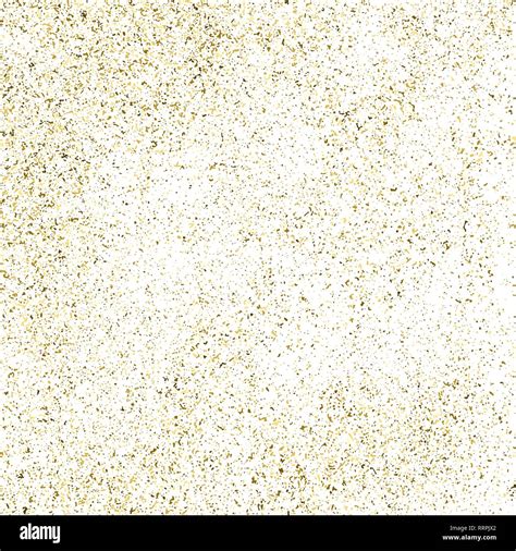 Gold Glitter Texture Isolated On White Amber Particles Color