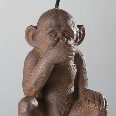 Monkey Floor Lamp With Black Shade H 156 Cm Gandhi Maisons Du Monde