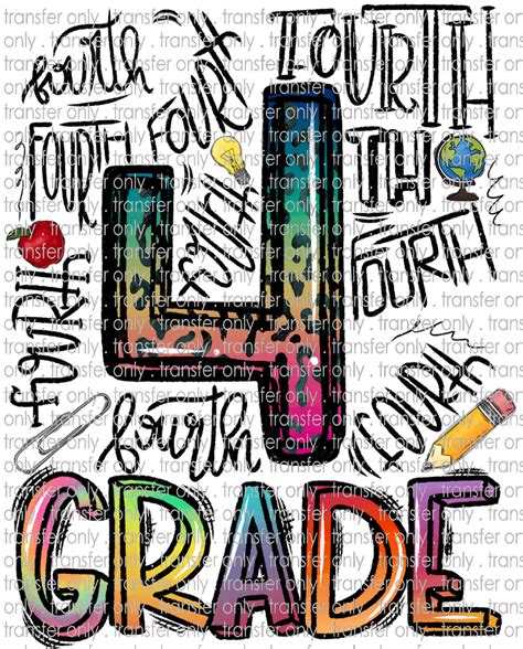 Sch 770 4th Grade Teacher Tie Dye Word Art Taylored Vinyl