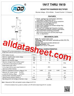 1N19 Datasheet PDF Microdiode Electronics Jiangsu Co Ltd