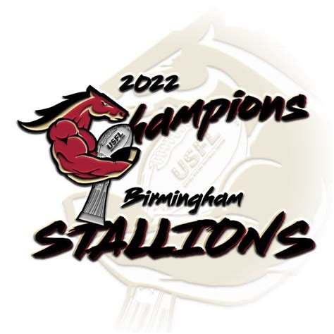 Birmingham Stallions Usfl Champions Birmingham Stallion Caricature