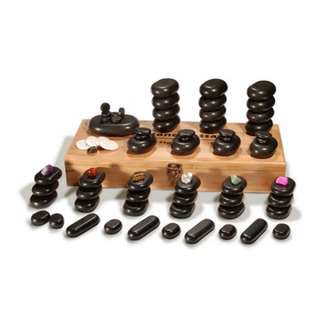 Buy Master Deluxe Piece Basalt Hot Stone Massage Set With Bamboo Box Online At Scriphessco