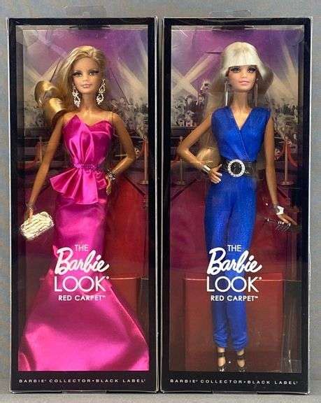 Group Of 2 Black Label Barbie The Barbie Look Red Carpet Fashion Dolls