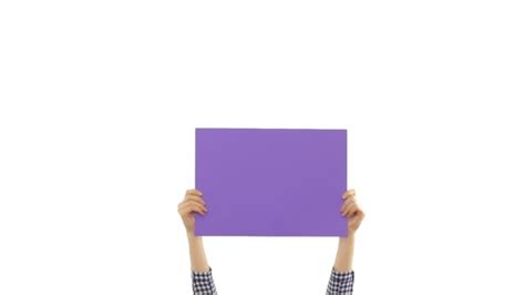 Young Woman Holding Blank Placard Videos And Hd Footage Getty Images