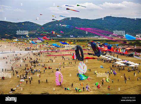 This Picture Shows The Scene Of A Kite Flying Contest Held At