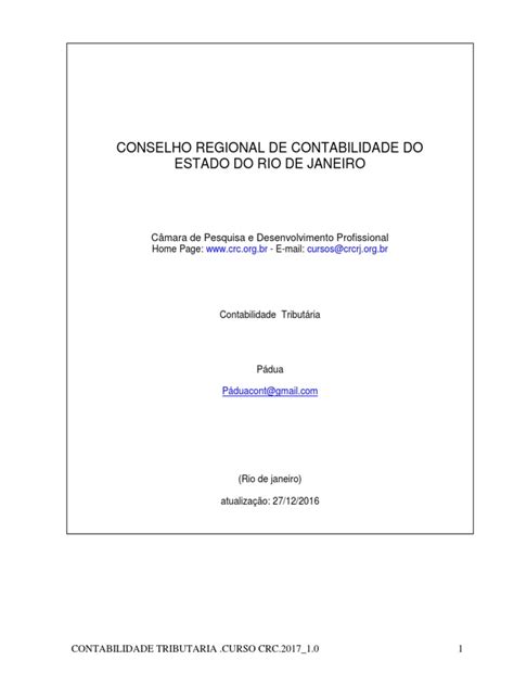 Conselho Regional De Contabilidade Do Pdf Imposto De Renda Lucro