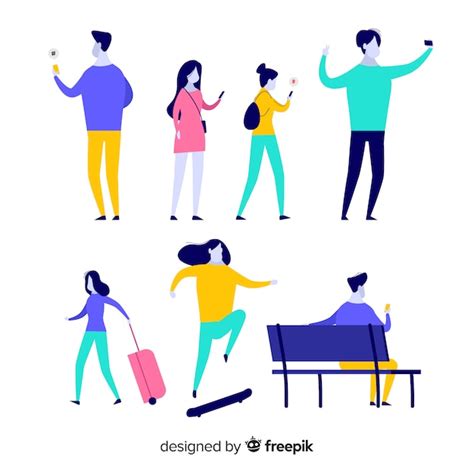 Free Vector | People doing different actions