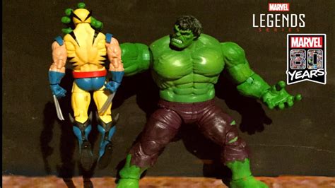 Marvel 80th Anniversary Marvel Legends Hulk Vs Wolverine 2 Pack Review Youtube