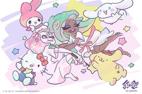 「スプラトゥーン2×サンリオキャラクターズ」フェスイラストを公開─ヒメ＆イイダがファンタスティック！ インサイド