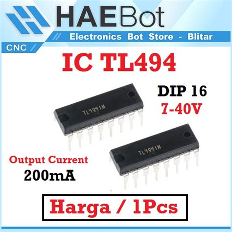 Jual Haebot Ic Tl494 Pengontrol Pwm Inverter 12v 220v Ac Dc Dip