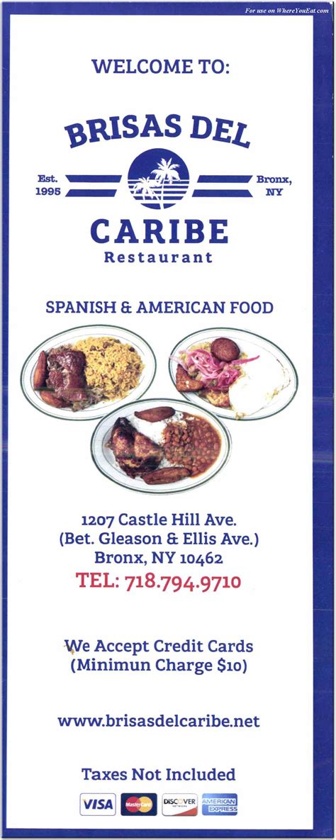 Brisas Del Caribe Restaurant In The Bronx Menus And Photos