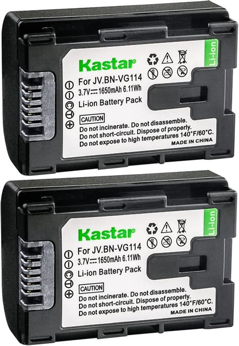 Amazon Kastar BN VG114 Battery 2 Pack Replacement For JVC BN