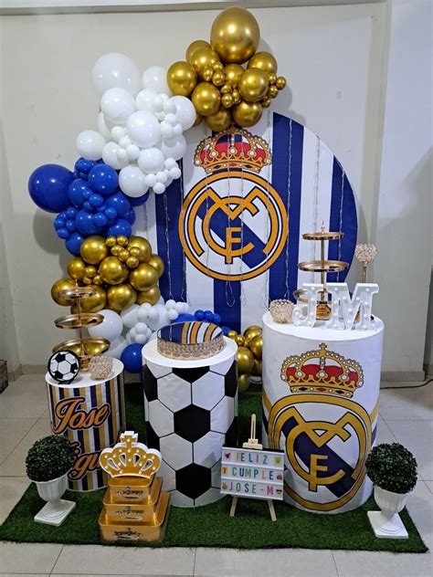 Decoración Real Madrid Football Theme Party Soccer Birthday Parties