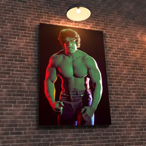 The Incredible Hulk Lou Ferrigno Poster Home Gym Decor Banner Sign