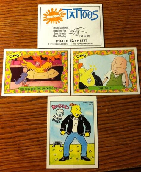 Nicktoons 1993 Doug Nickelodeon Trading Card Lot Vintage By Scomax