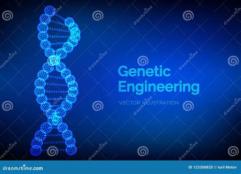 DNA Sequence Wireframe DNA Molecules Structure Mesh DNA Code Editable