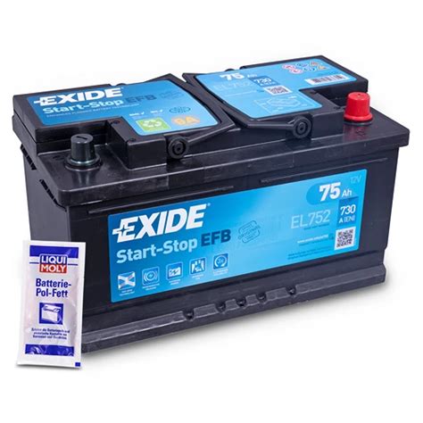 Exide El Efb Starterbatterie Ah A G Batterie Pol Fett El