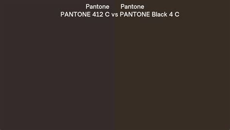 Pantone 412 C Vs Pantone Black 4 C Side By Side Comparison