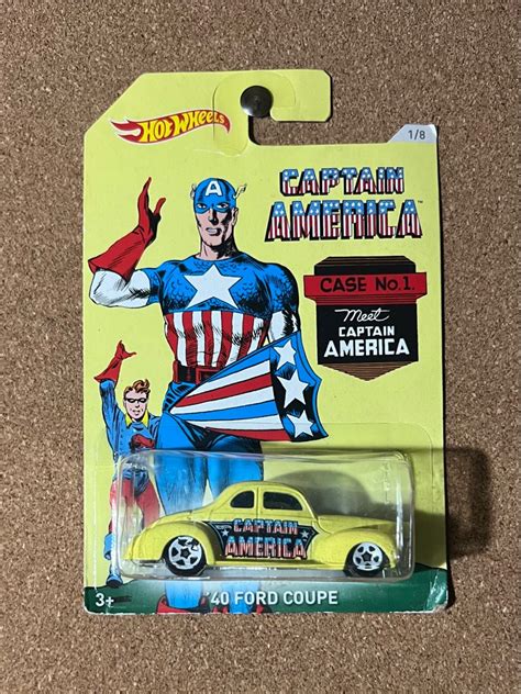 Hot Wheels Captain America Ford Coupe Hobbies Toys Toys Games On Carousell