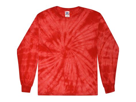 Red Tie Dye Long Sleeve Shirts Adult Zandy S Bargains