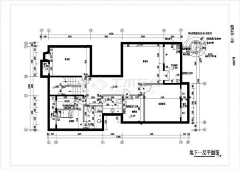 某二层带地下层砖混结构高级别墅设计cad全套建筑方案图（甲级院设计）居住建筑土木在线