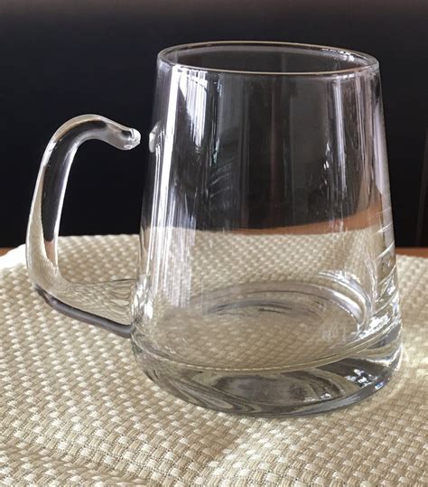 Unique Miniature Clear Glass Tankards, Set of 6