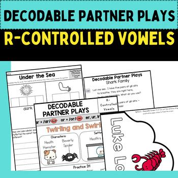 Decodable Partner Plays R Controlled Vowels Packet Science Of Reading