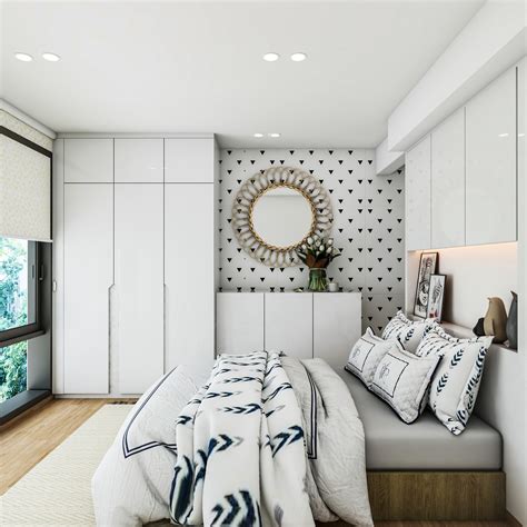 Modern Master Bedroom Design Idea With Wardrobe And Lofts Livspace