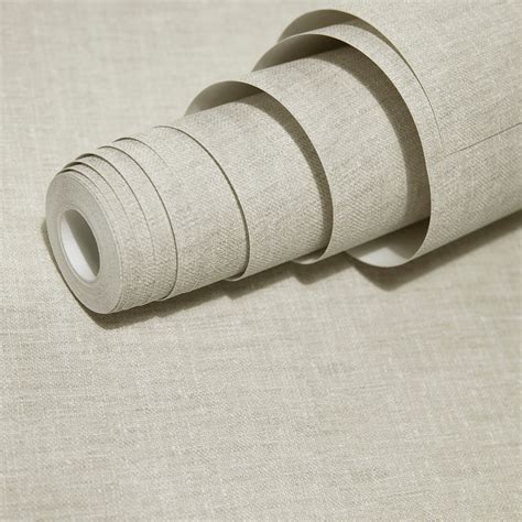 Beige High Quality Plain Non Woven Wallpaper Hohenberger