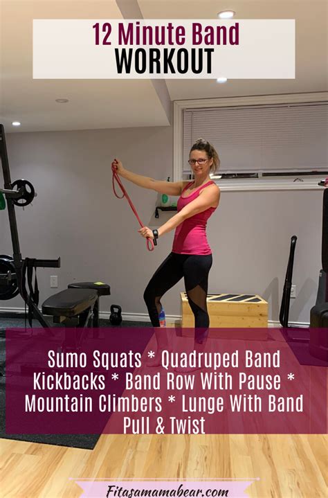 15 Minute Resistance Band Workout With PDF