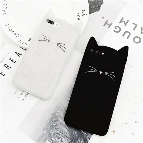 Cat Phone Cases For Iphone X Case Cartoon Kitty Cats Soft Tpu Capinha Cover For Iphone 6 6s 7 8