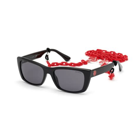 Guess Gu A Shiny Black Sunglasses Woman