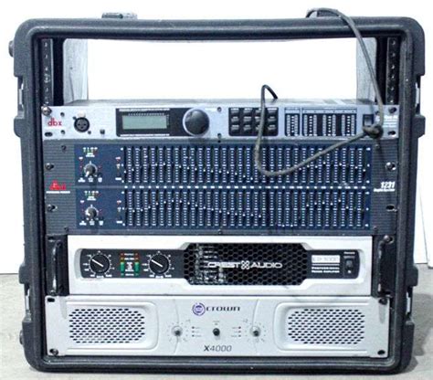 Portable Rack Loaded With Crest Audio Cd Professional Power