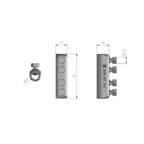 JATKO 50 YL jatkoholkki 16 50 mm² AL CU Ouneva VB04 0016 5201705