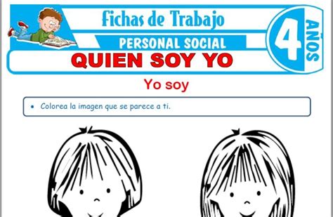 Personal Social para Niños de Cuatro Años Fichas de Trabajo