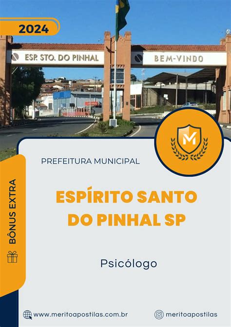 Apostila Psicólogo Prefeitura Espírito Santo do Pinhal SP 2024 Mérito