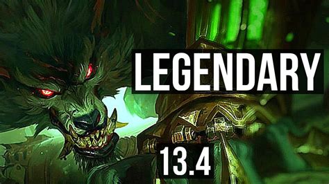 WARWICK Vs PANTH TOP Rank 2 Warwick 9 1 4 Legendary TR