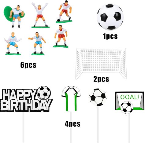 Soccer Ball Cake Topper Decorations For Theme Party Football Player