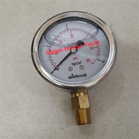 Jual Pressure Gauge Stainless 2 5 Inchi 4 Bar 60 Psi Di Lapak Megah