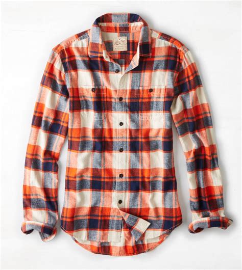 AEO Heritage Flannel Blue American Eagle Outfitters Mens