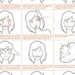 Facial Lymph Massage Direction Guide Poster Printable Etsy Gua Sha