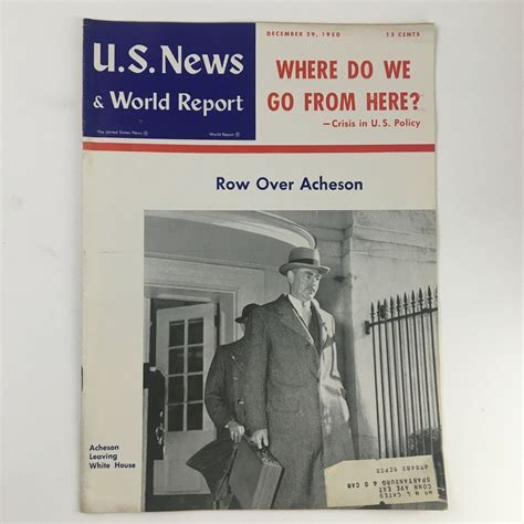 Vtg U S News World Report December Dean Acheson Leaving