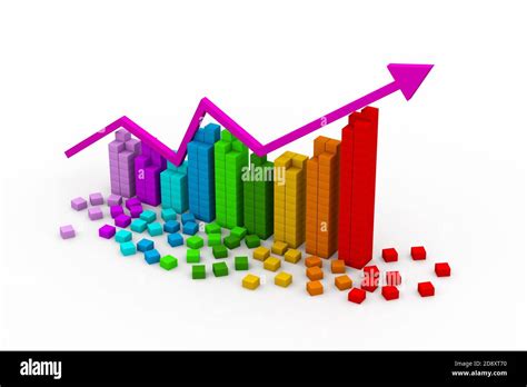 D Graph Showing Rise In Profits Or Earnings Stock Photo Alamy