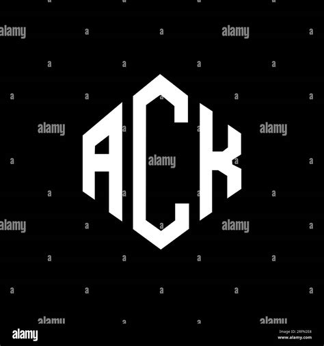 Ack Letter Logo Design With Polygon Shape Ack Polygon And Cube Shape