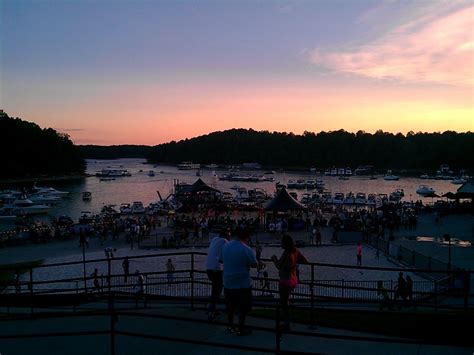 Lake Lanier Ga At Sunset Cove Cove Boats Dolores Park Georgia